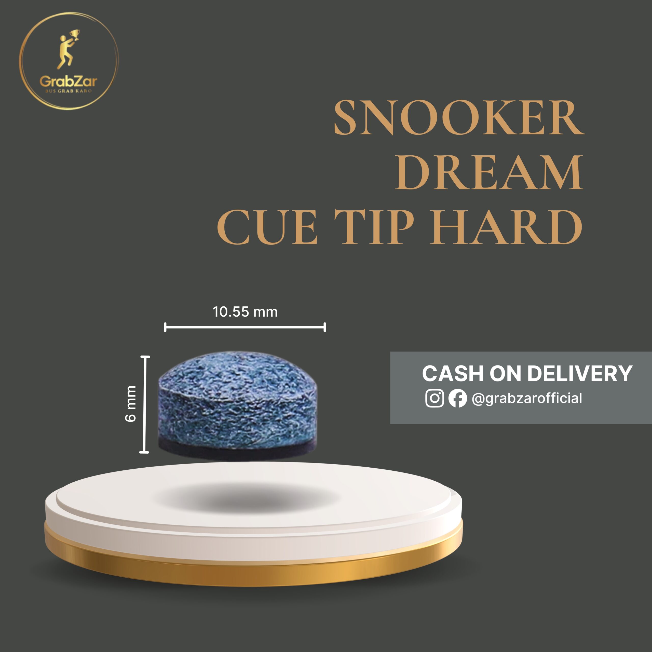 Snooker Dream Cue Tip Hard 10.55 mm